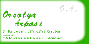 orsolya arpasi business card